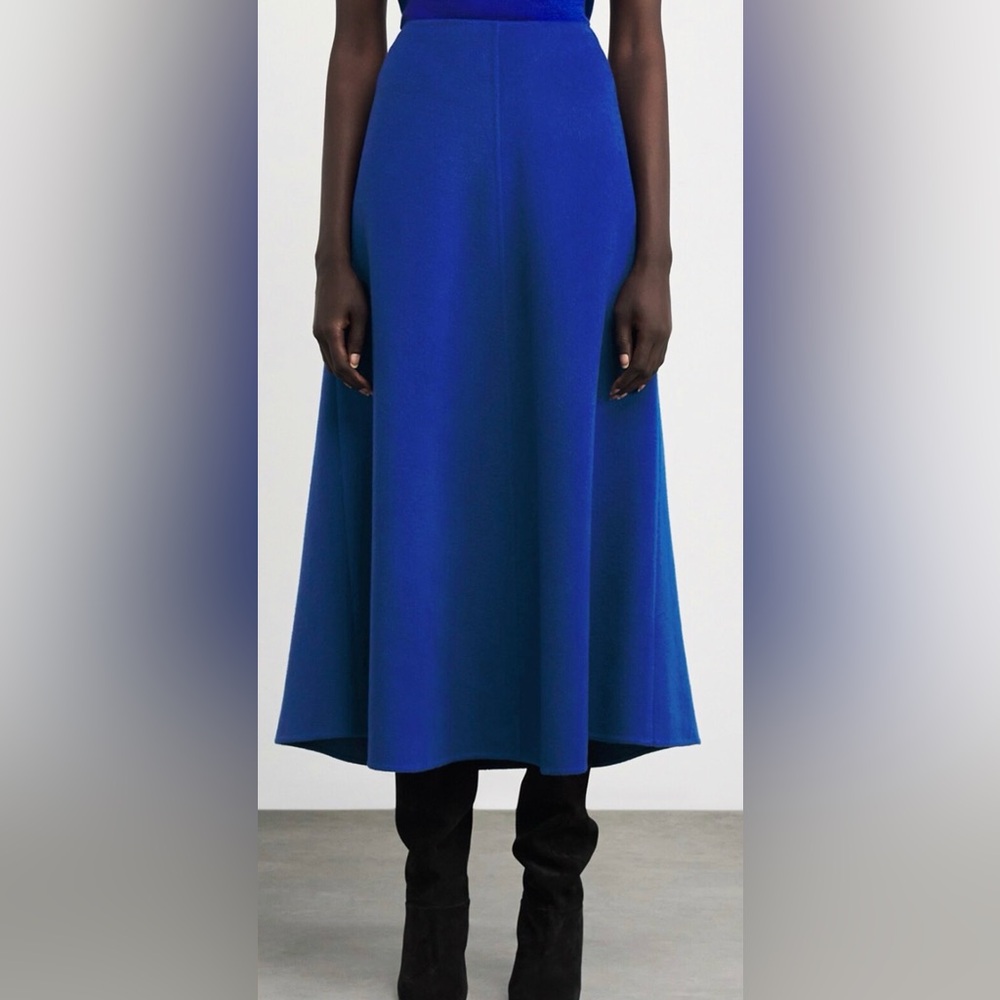 Lafayette 148 New York Cobalt A-Line Skirt
